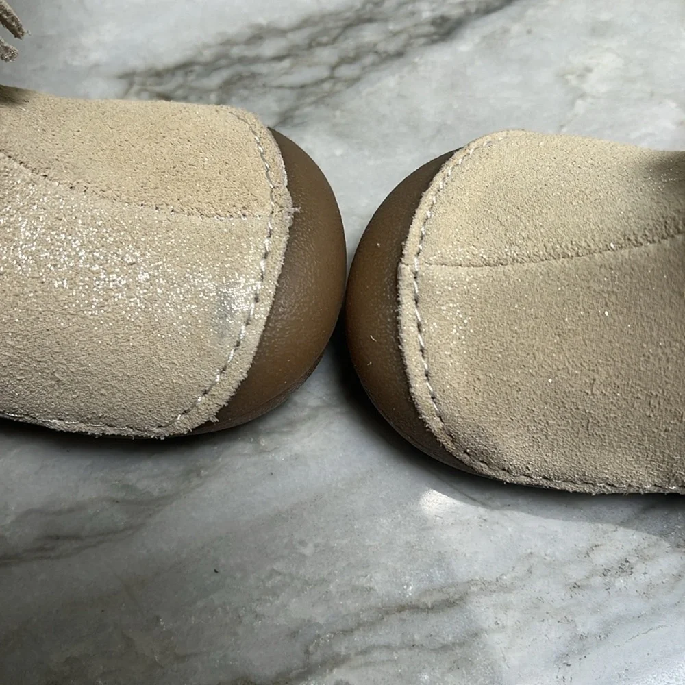 Stride rite toddler Glitter Bow beige Ankle boots